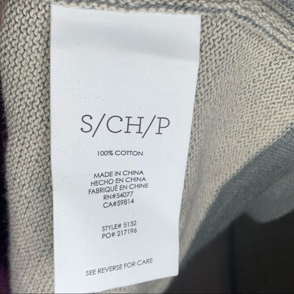 CAbi open draped front sage green cotton cardigan women’s size small - Picture 7 of 7